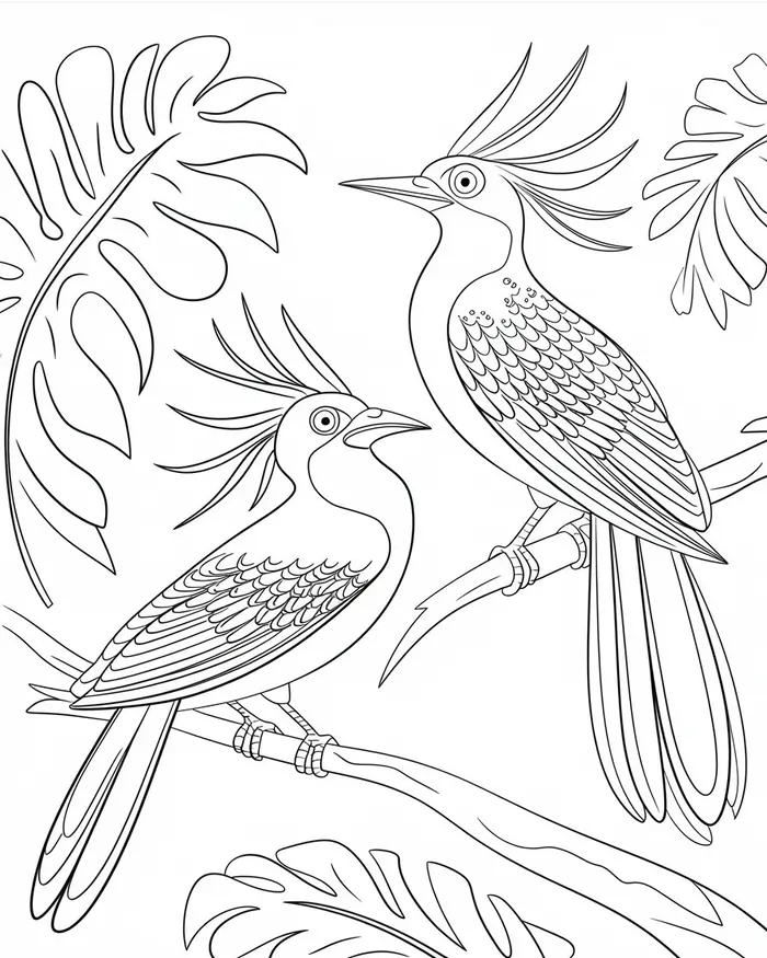 king hollands bird of paradise coloring page