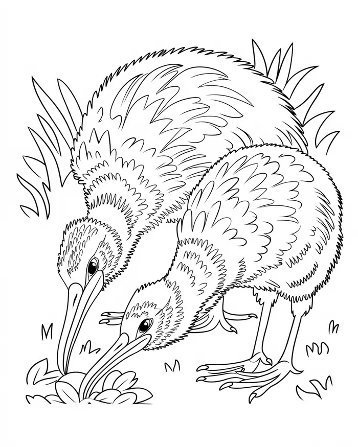 kiwi coloring page