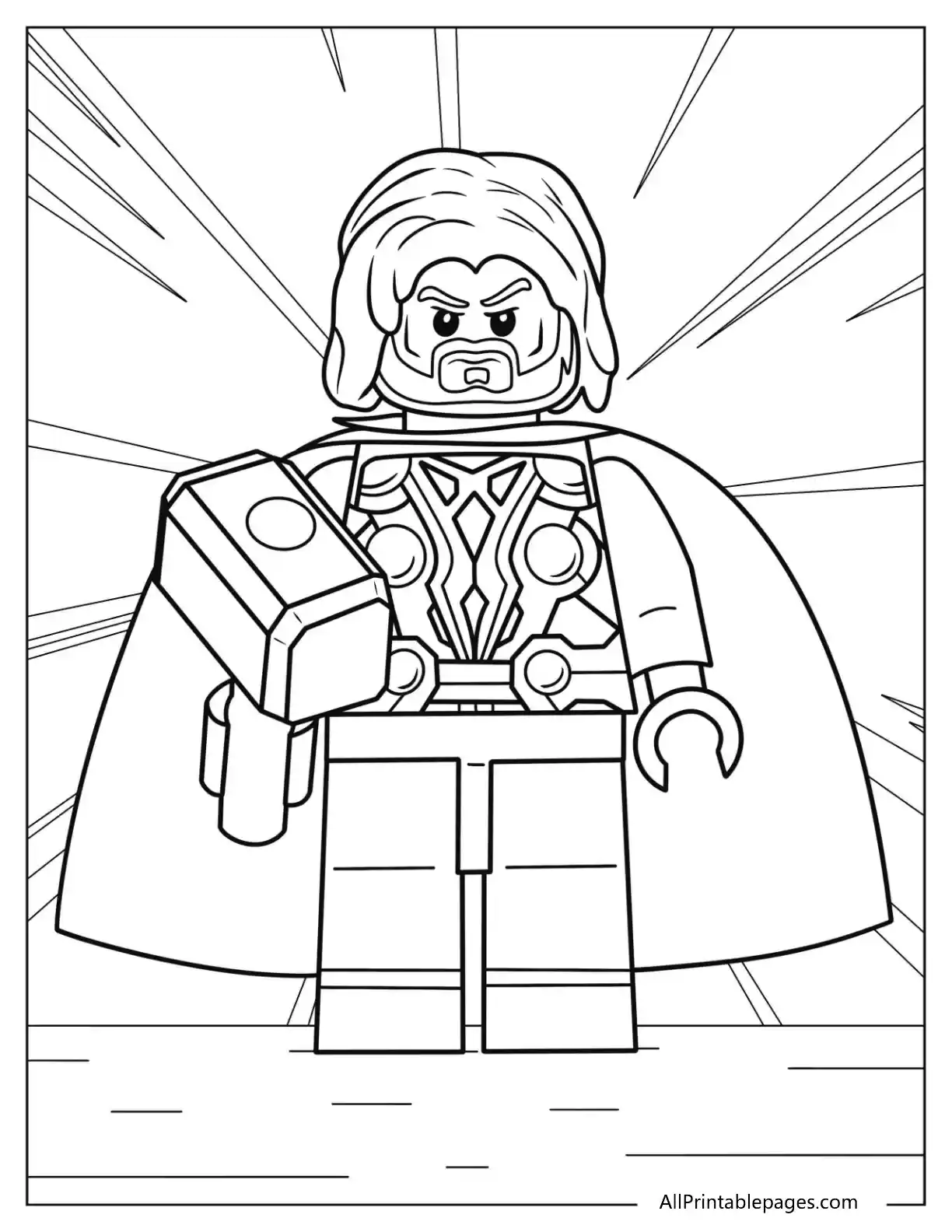 Thor Coloring Pages 10 lego thor coloring page for kids
