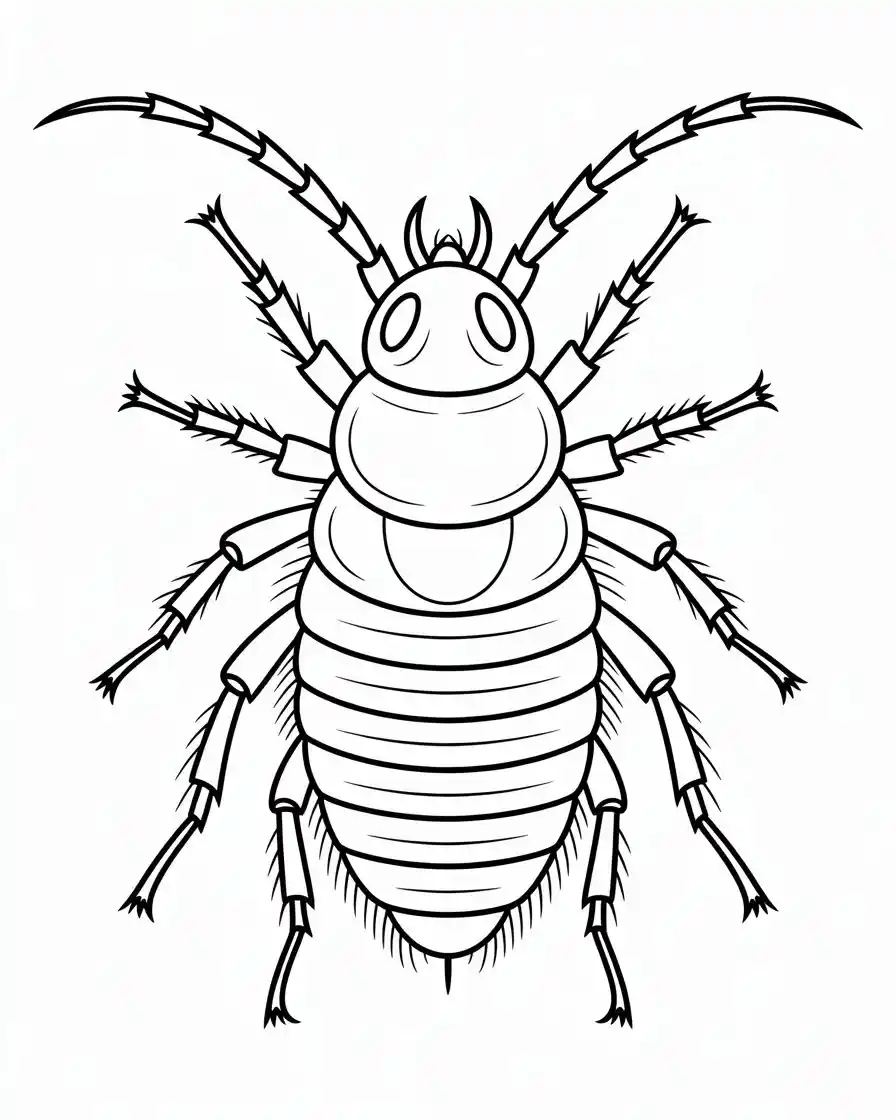 louse insect coloring pages