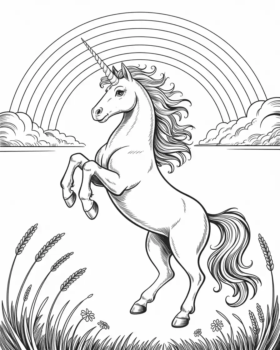 Unicorn Coloring Pages 23 majestic looking unicorn coloring page