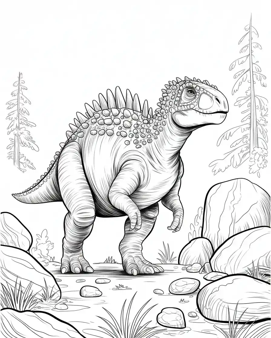 minmi dinosaur coloring pages