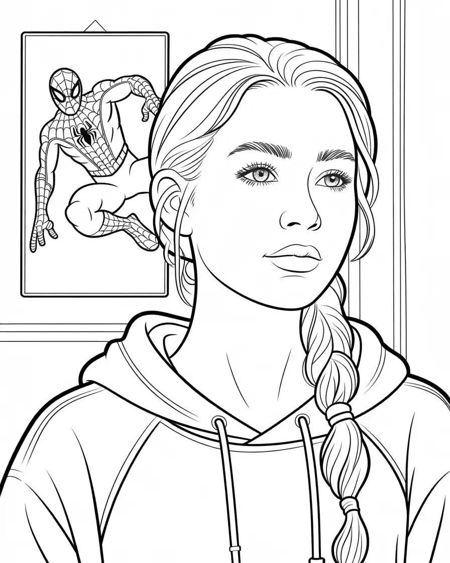 Spiderman Coloring Pages 15 mj michelle coloring page