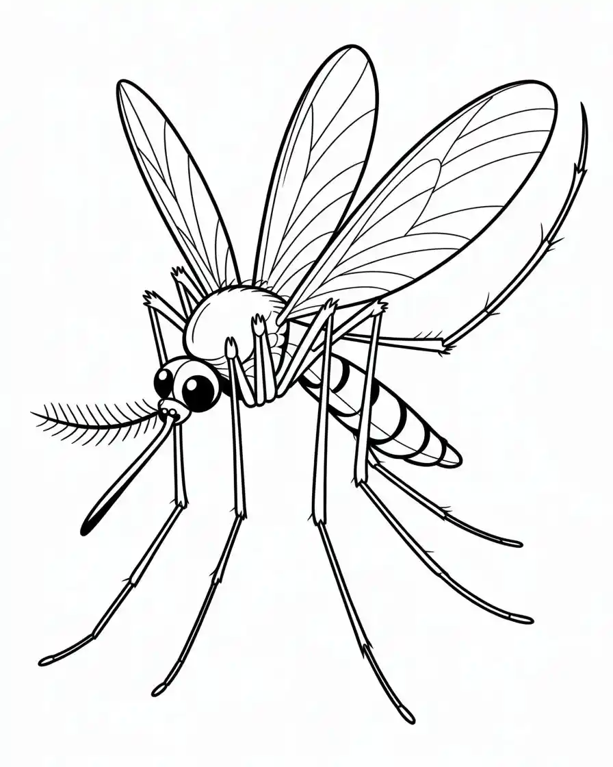 mosquito in flight coloring pages