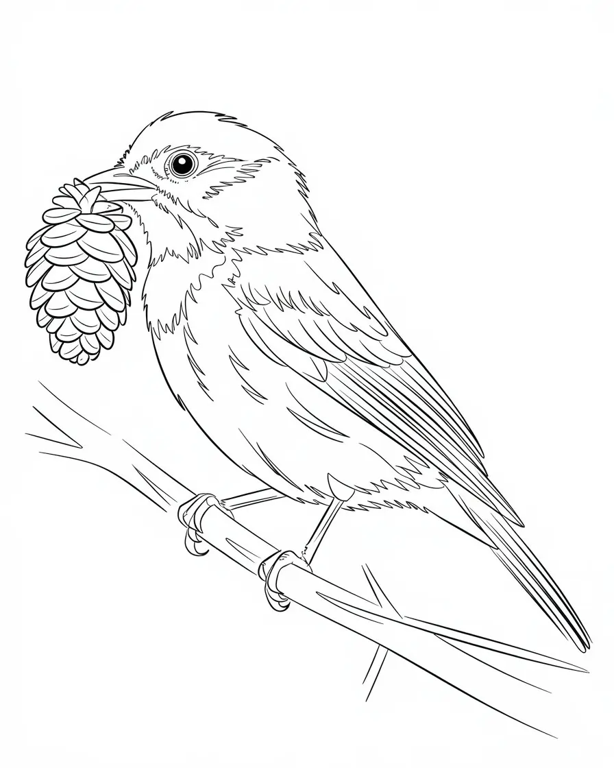 mountain chickadee coloring page