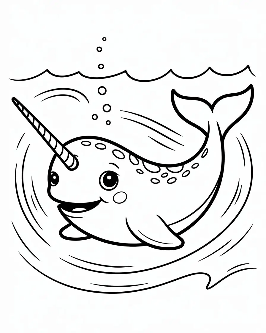narwhal coloring pages