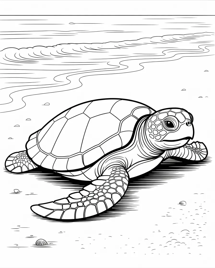 olive ridley sea turtle coloring pages