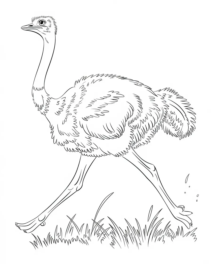 ostrich coloring page