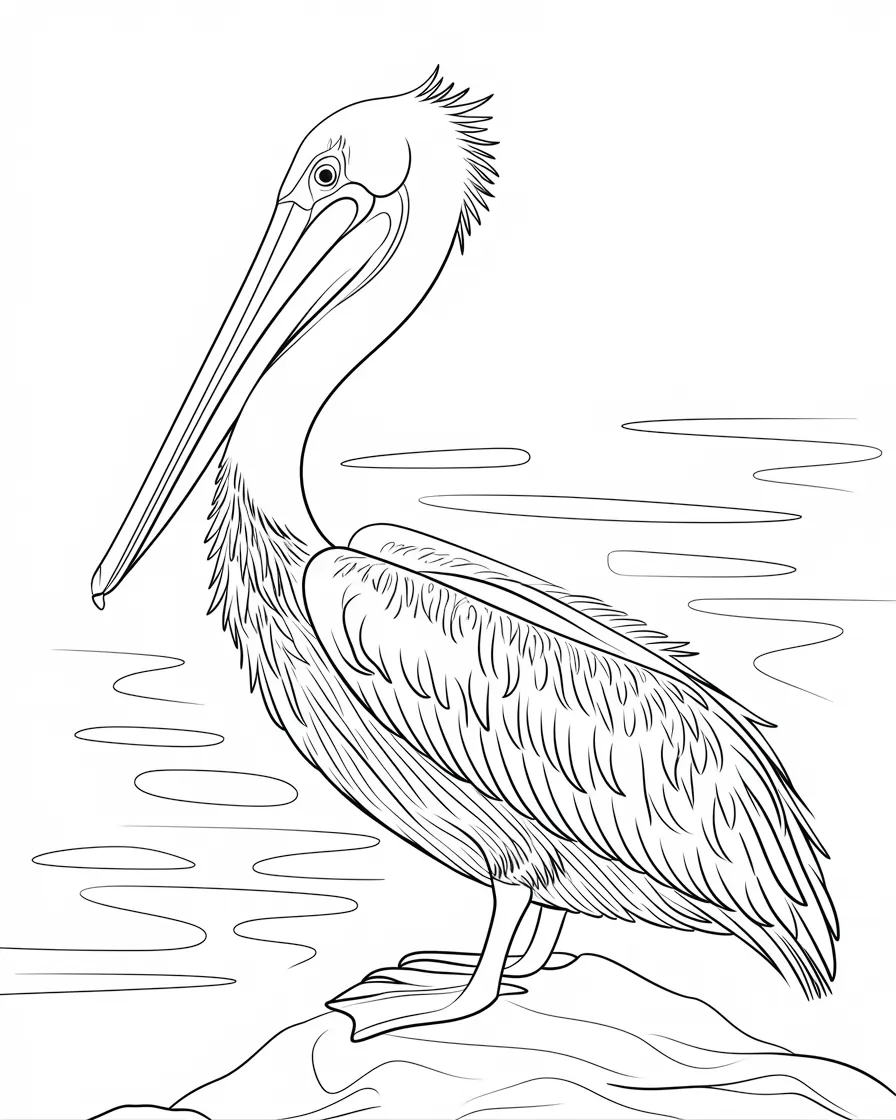 pelican coloring page