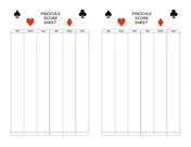Scoring Sheets 53 pinochle score pad