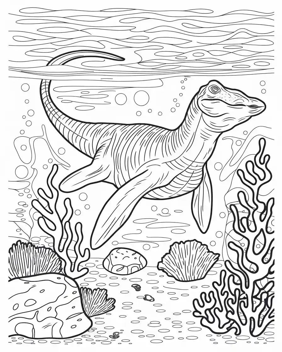 plesiosaur dinasours coloring pages