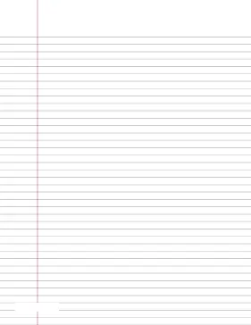 printable lined paper narrow-ruled on letter-sized paper in portrait orientation
