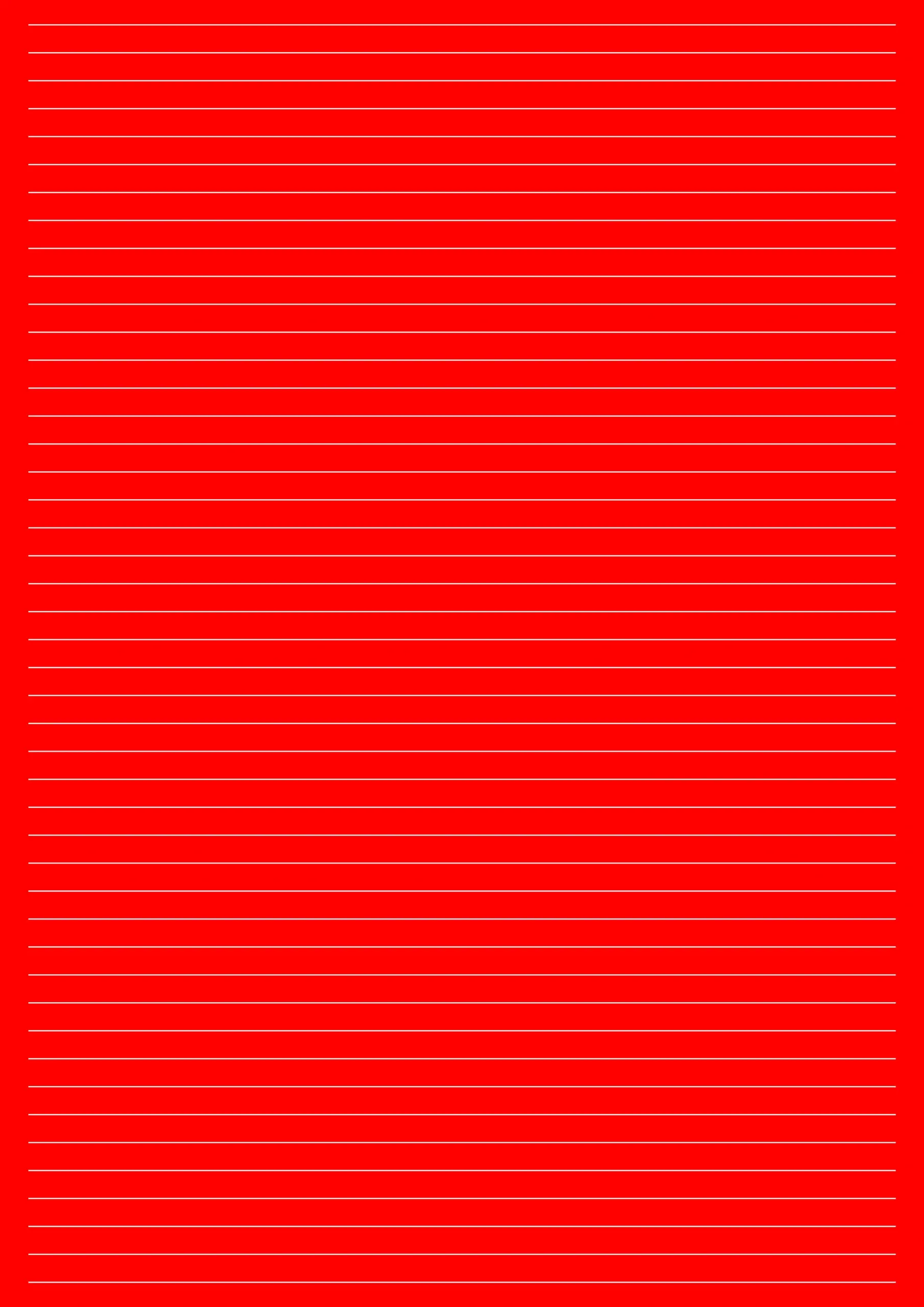 red a4 lined paper