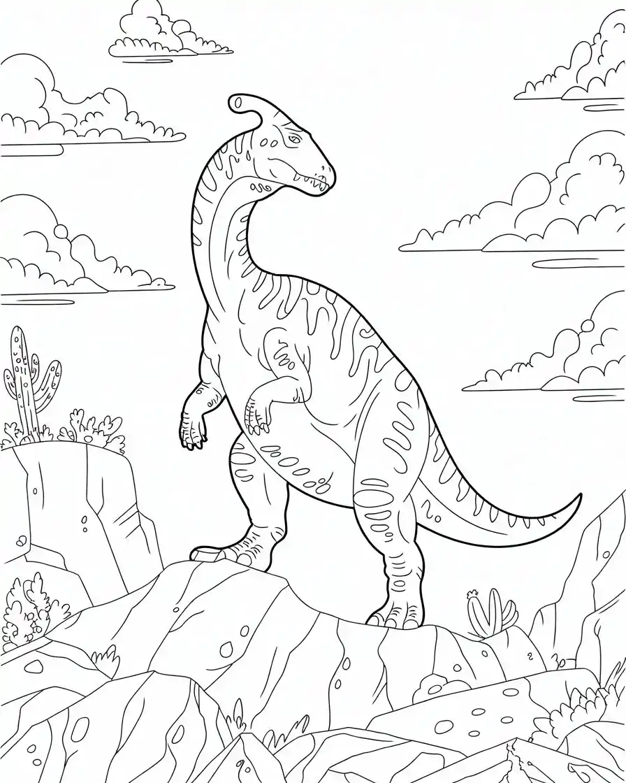 saurolophus coloring pages
