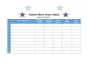 Scoring Sheets 50 score sheet for talent show humor