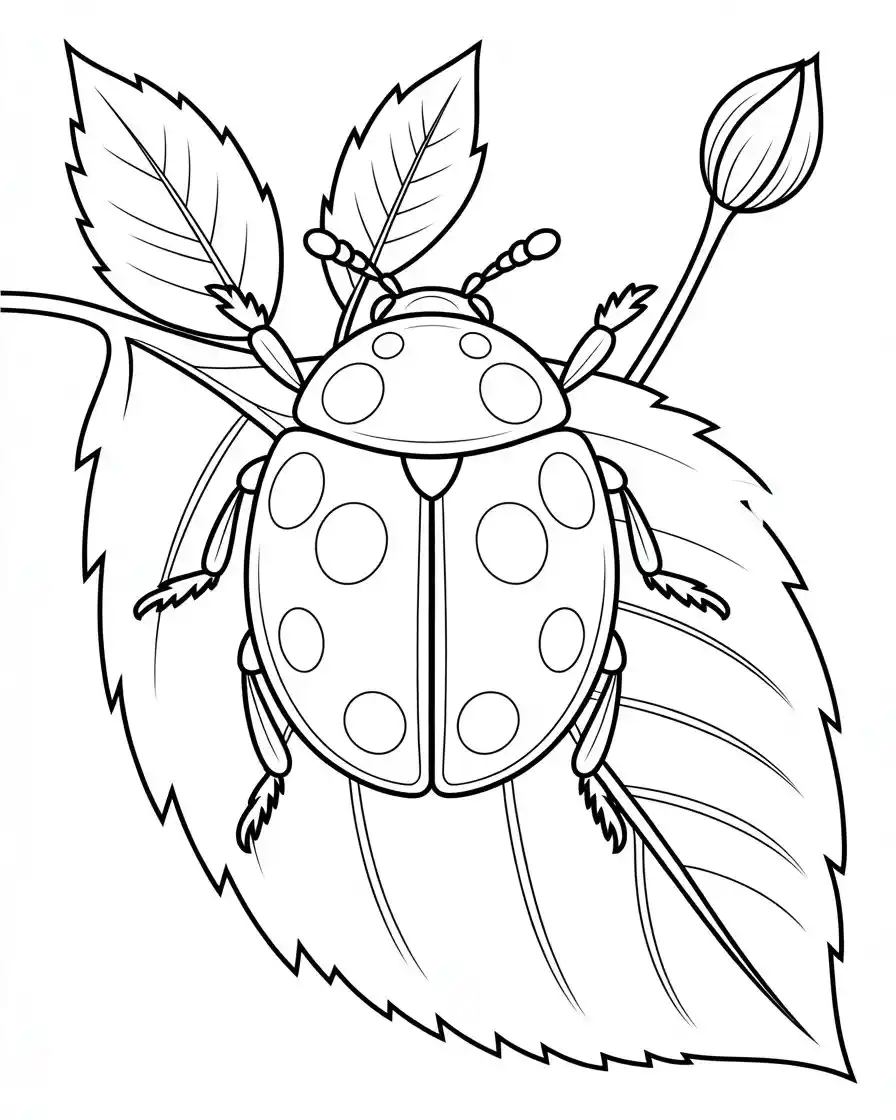 seven spot ladybird coloring pages