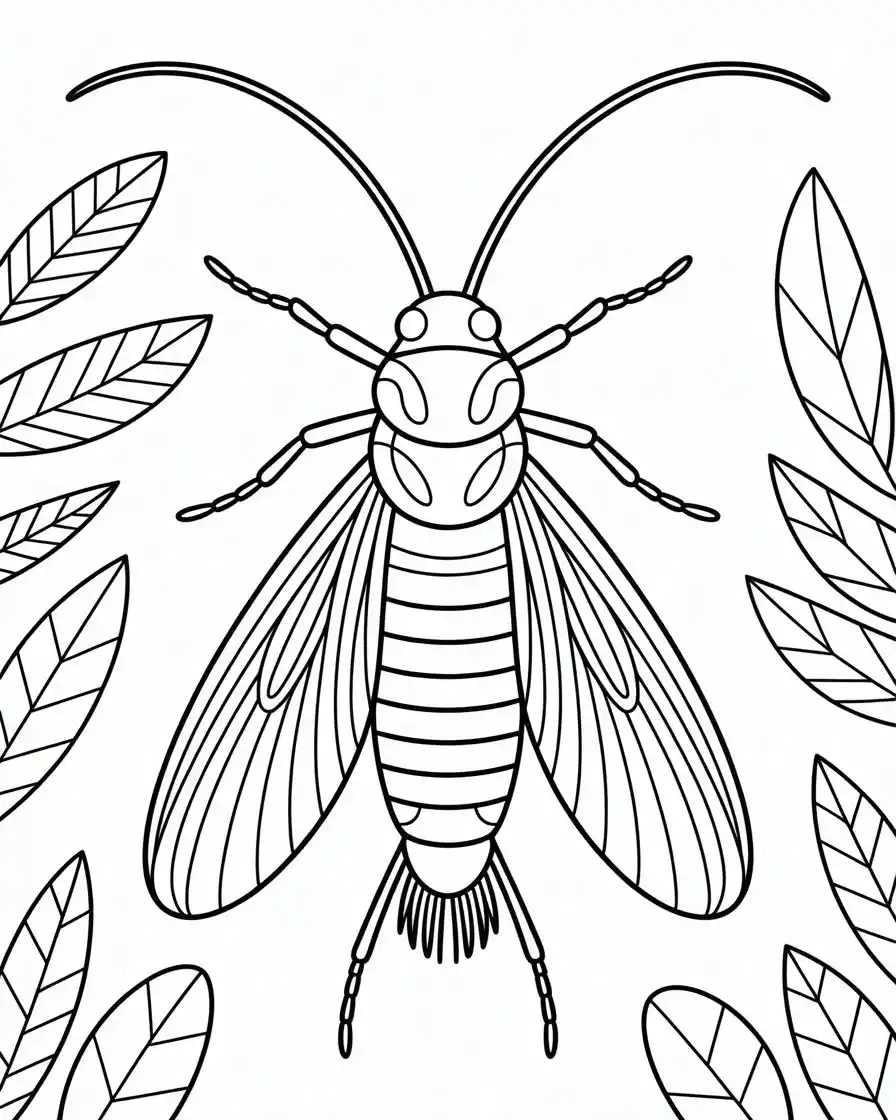 silverfish or fishmoth coloring pages