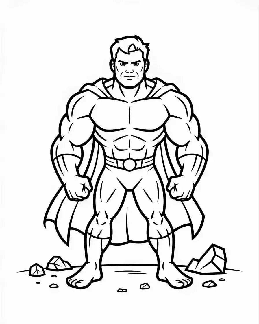 Hulk Coloring Pages 8 simple outline of incredible hulk for preschoolers