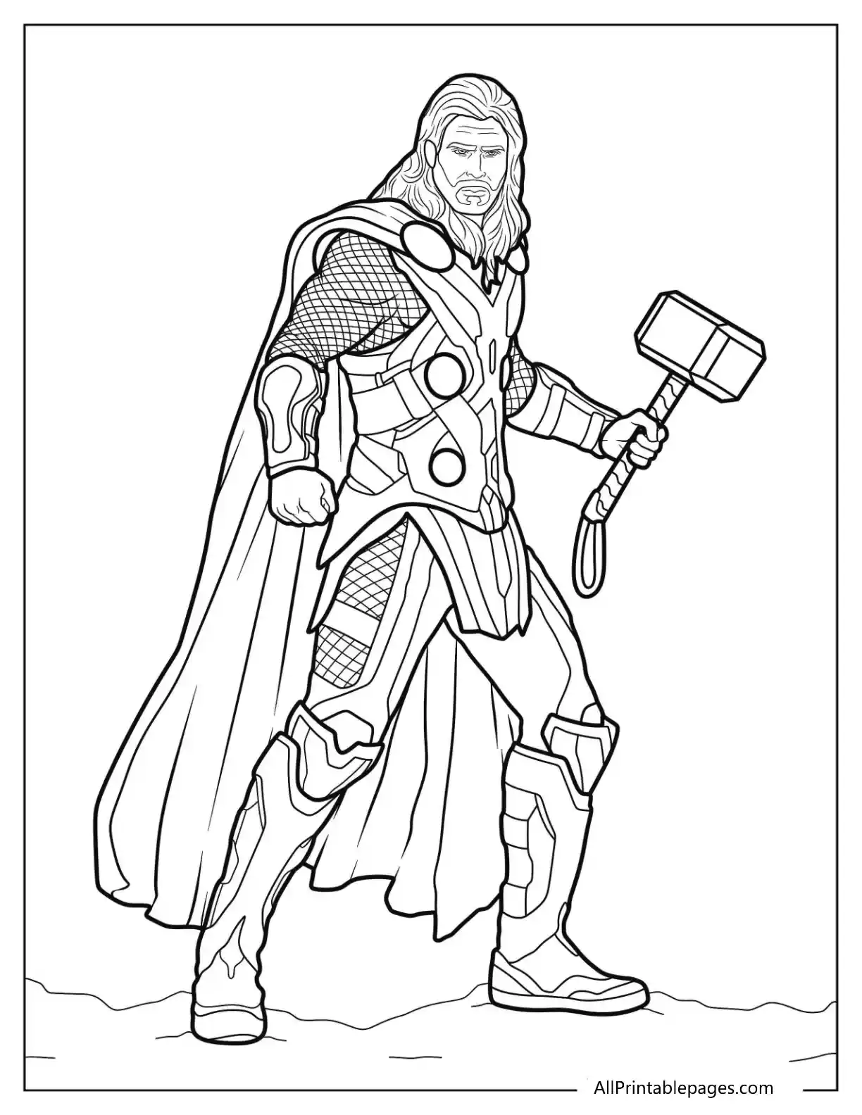 Thor Coloring Pages 12 simple to color thor coloring page