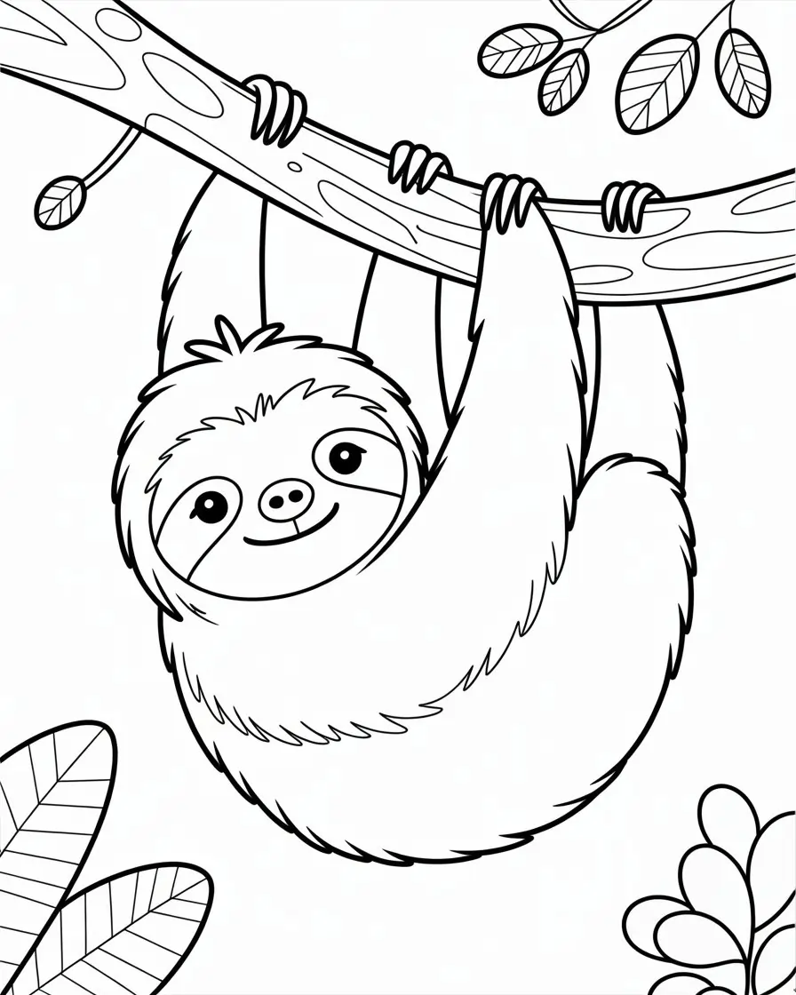 sloth coloring pages