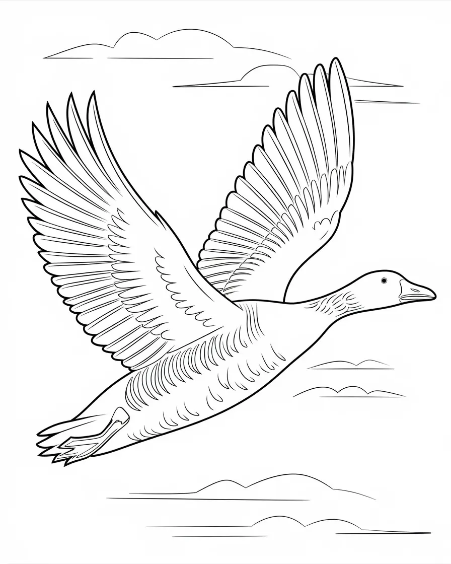snow goose coloring page