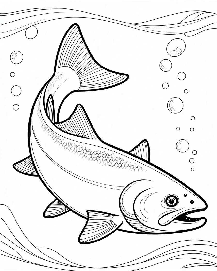sockeye salmon coloring pages