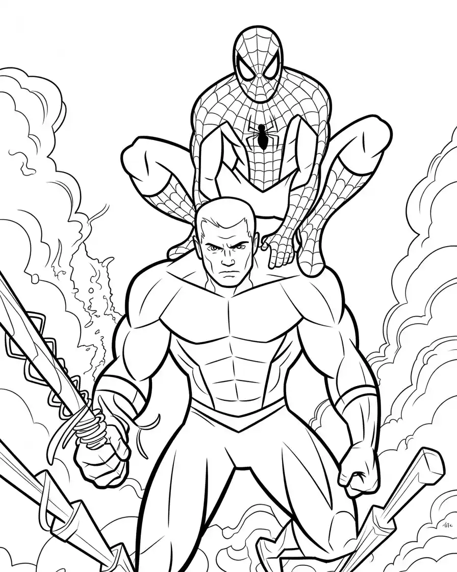 Hulk Coloring Pages 6 spider man and hulk coloring sheet