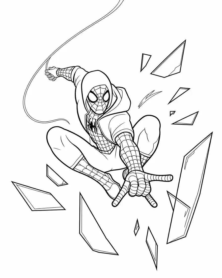 Spiderman Coloring Pages 11 spider verse spiderman with webshooter 2