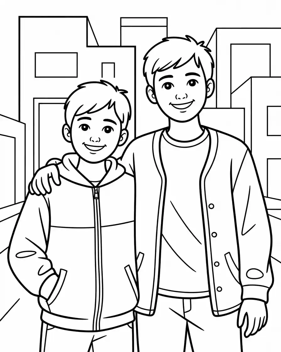Spiderman Coloring Pages 8 spiderman and ned leeds coloring sheet