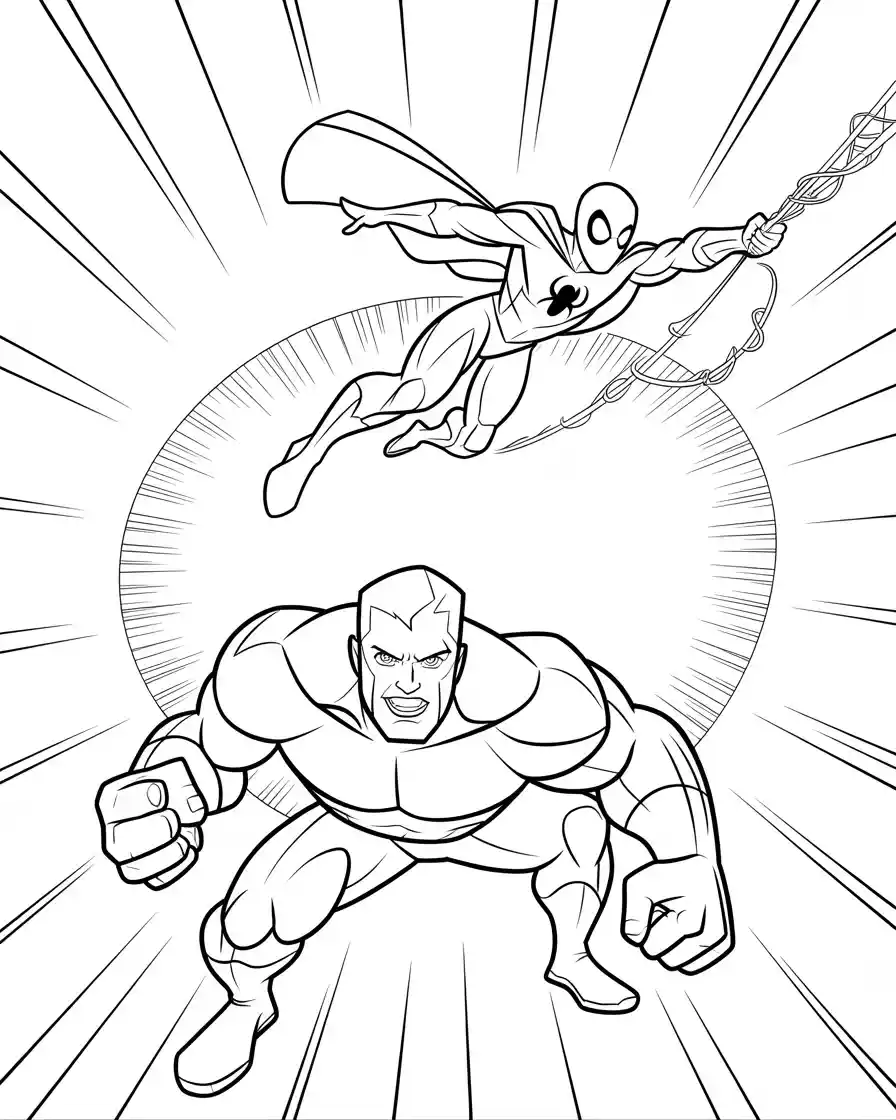 Hulk Coloring Pages 5 spiderman fighting alongside hulk coloring sheet for kids