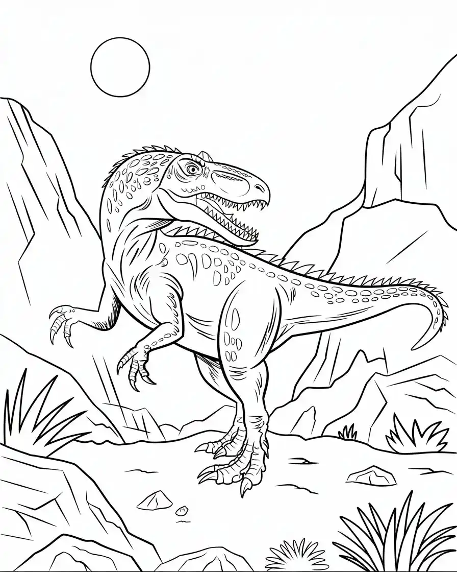 spiky yutyrannus coloring pages