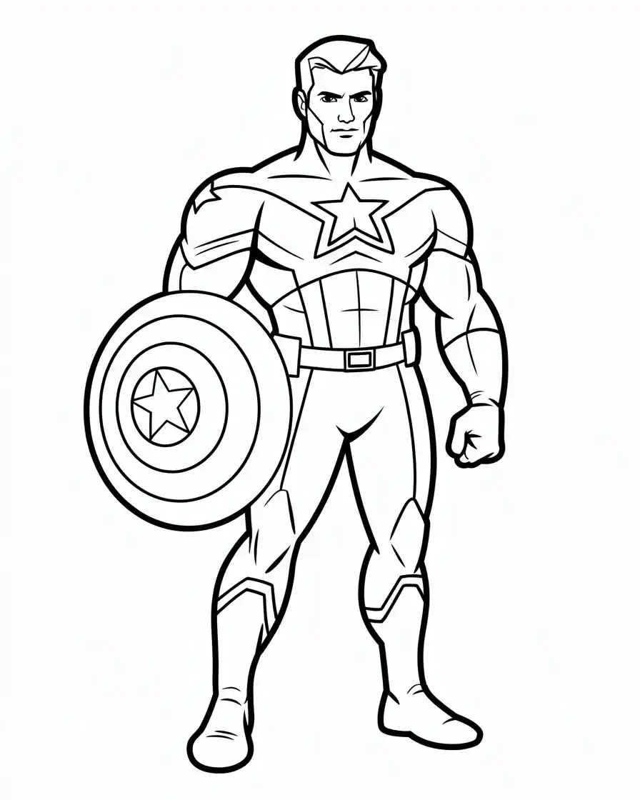 Captain America Coloring Pages 16 steve rogers as a captain america 1
