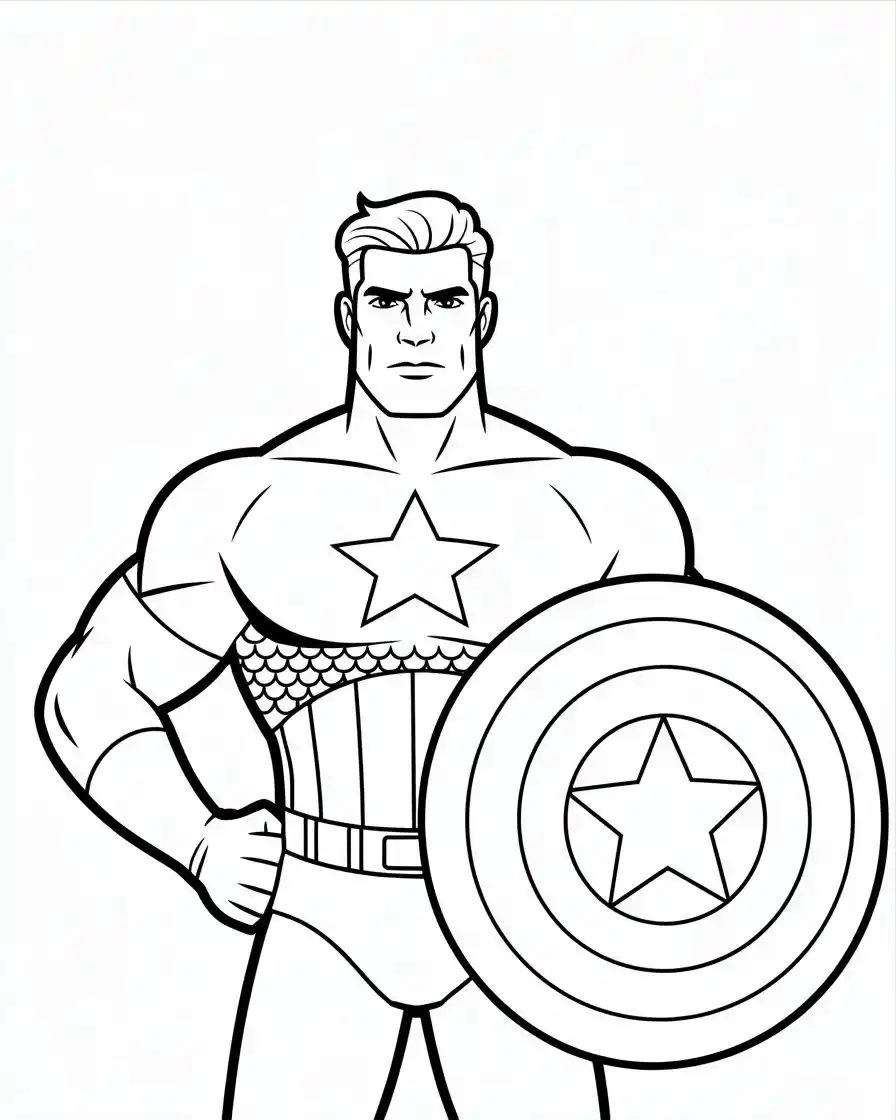 Captain America Coloring Pages 17 steve rogers as a captain america