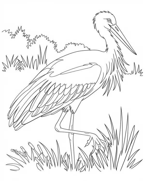 stork coloring page