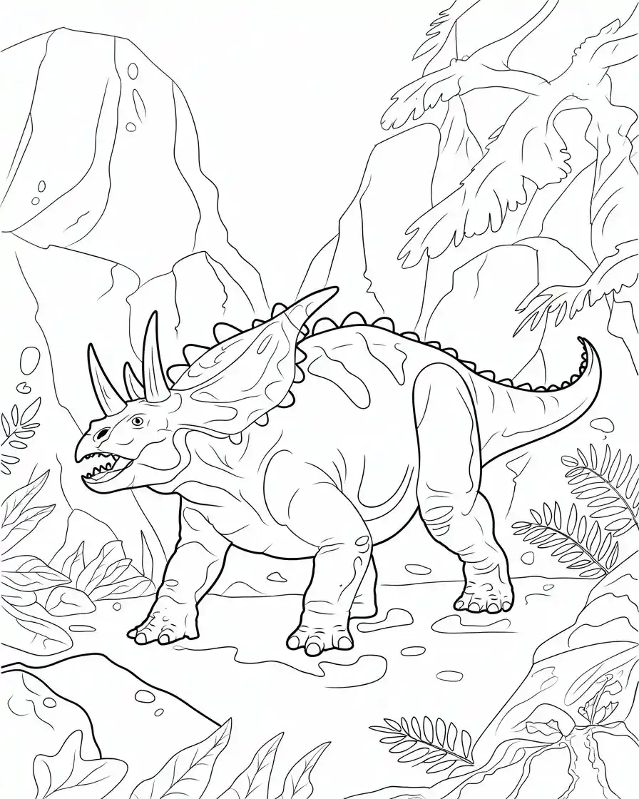 styracosaurus coloring pages