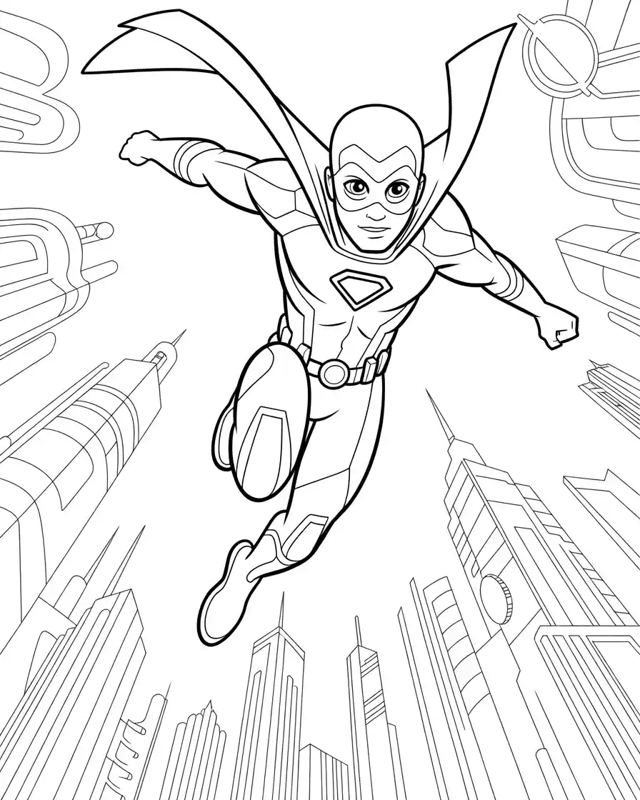 Spiderman Coloring Pages 3 superhero action pose coloring page