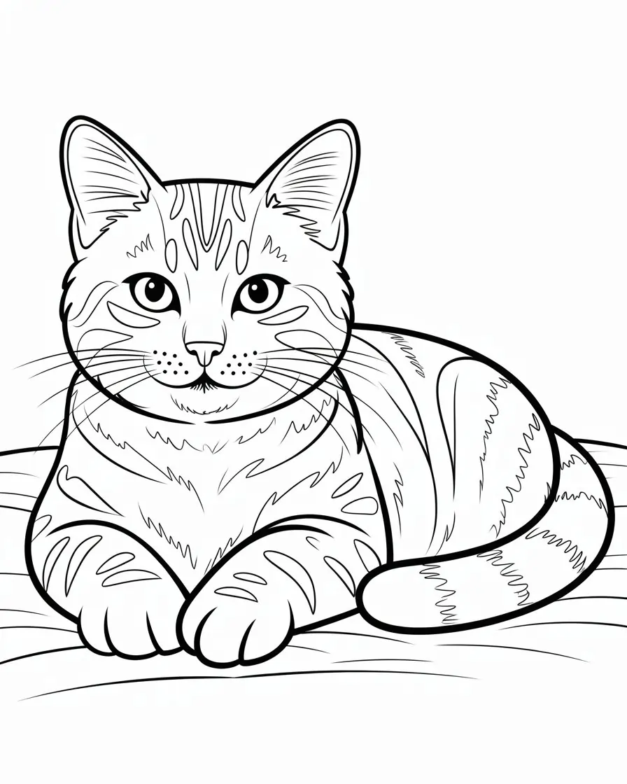tabby cat coloring pages