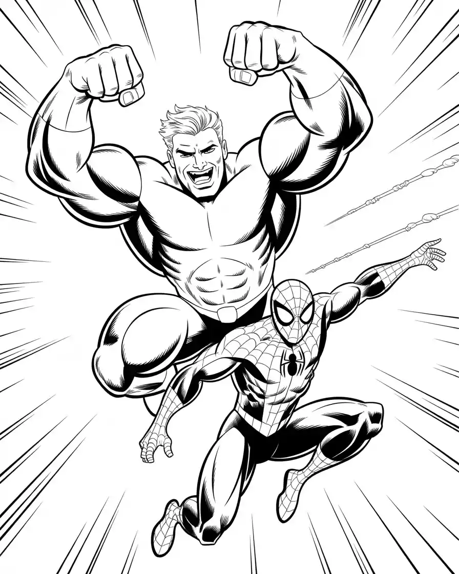 Hulk Coloring Pages 29 the hulk spiderman coloring page for kids