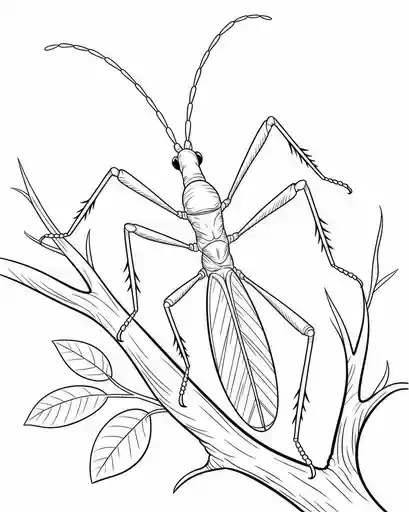 walking stick bug coloring pages