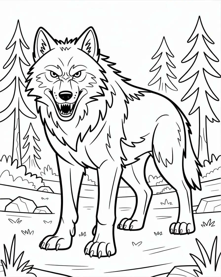 wolf coloring pages