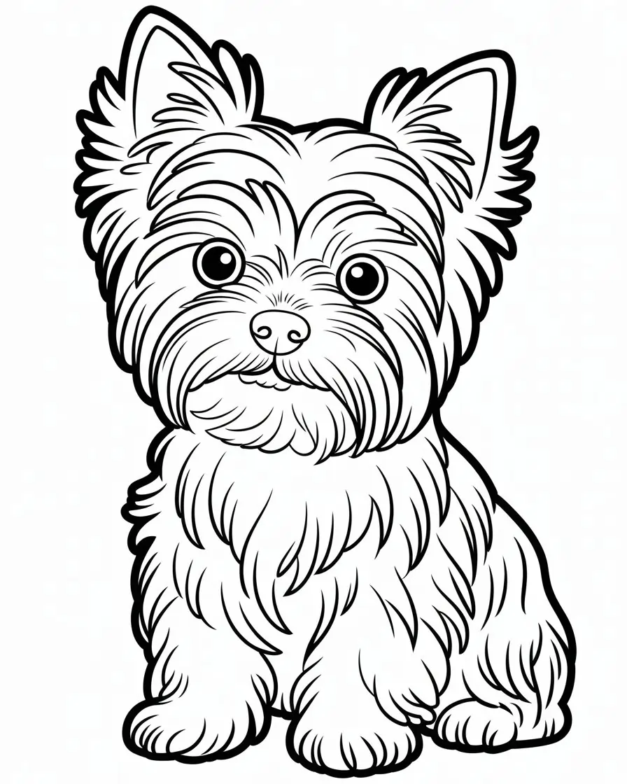 yorkshire terrier coloring pages