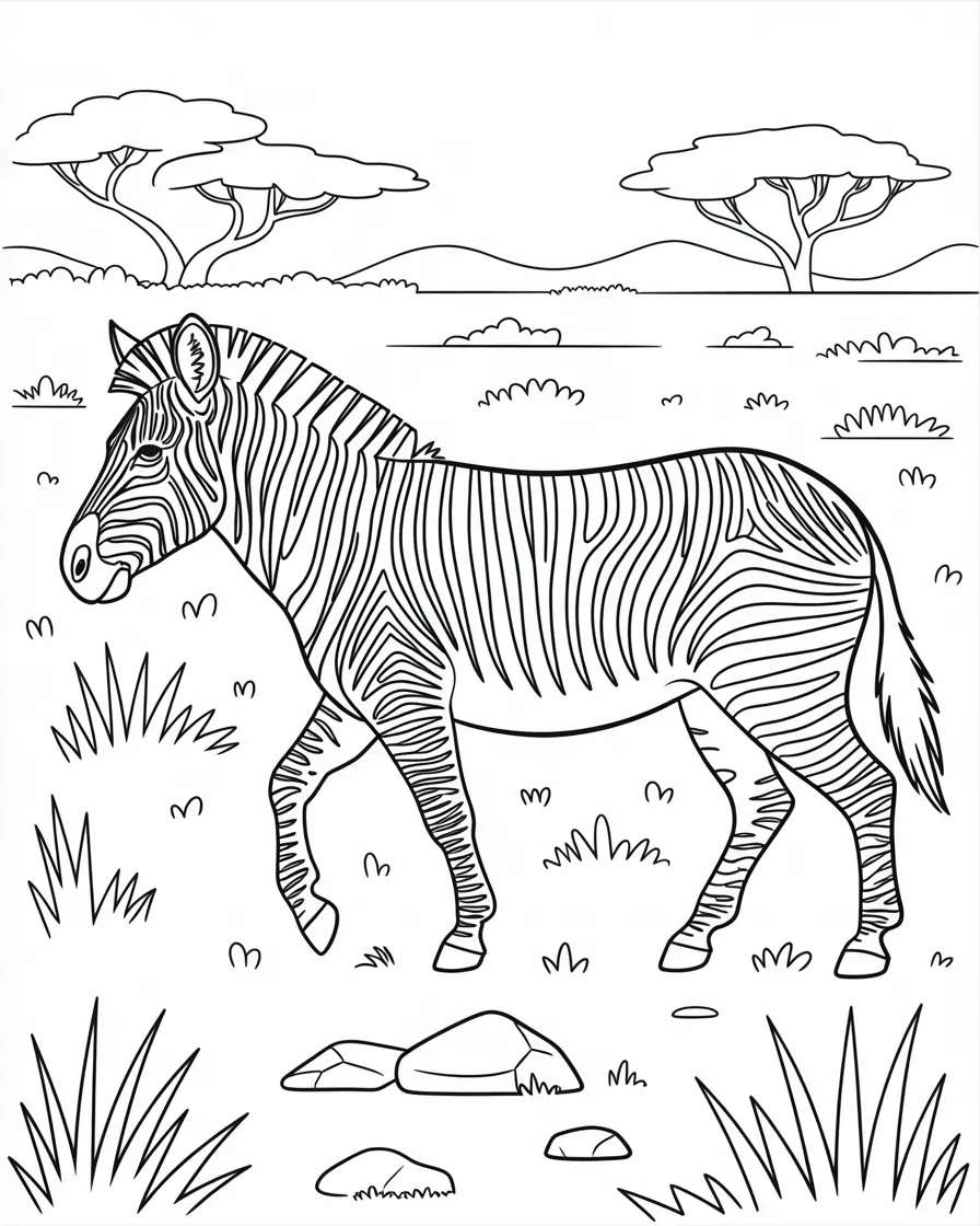 zebra coloring pages