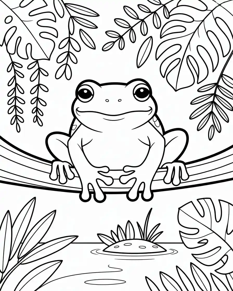 Frog Coloring Pages 1 australian green tree frog