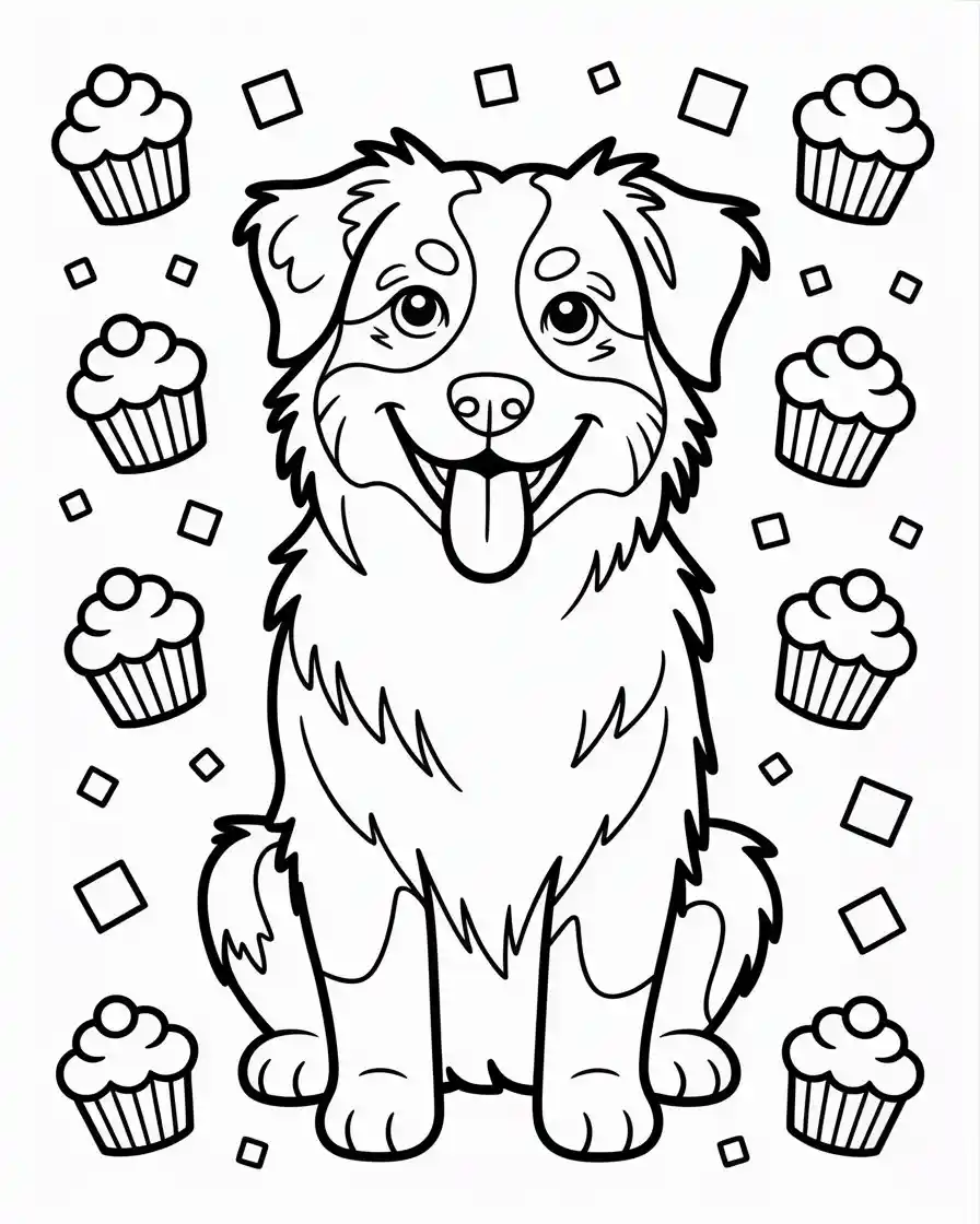 Dog Coloring Pages 9 australian shepherd dog coloring page