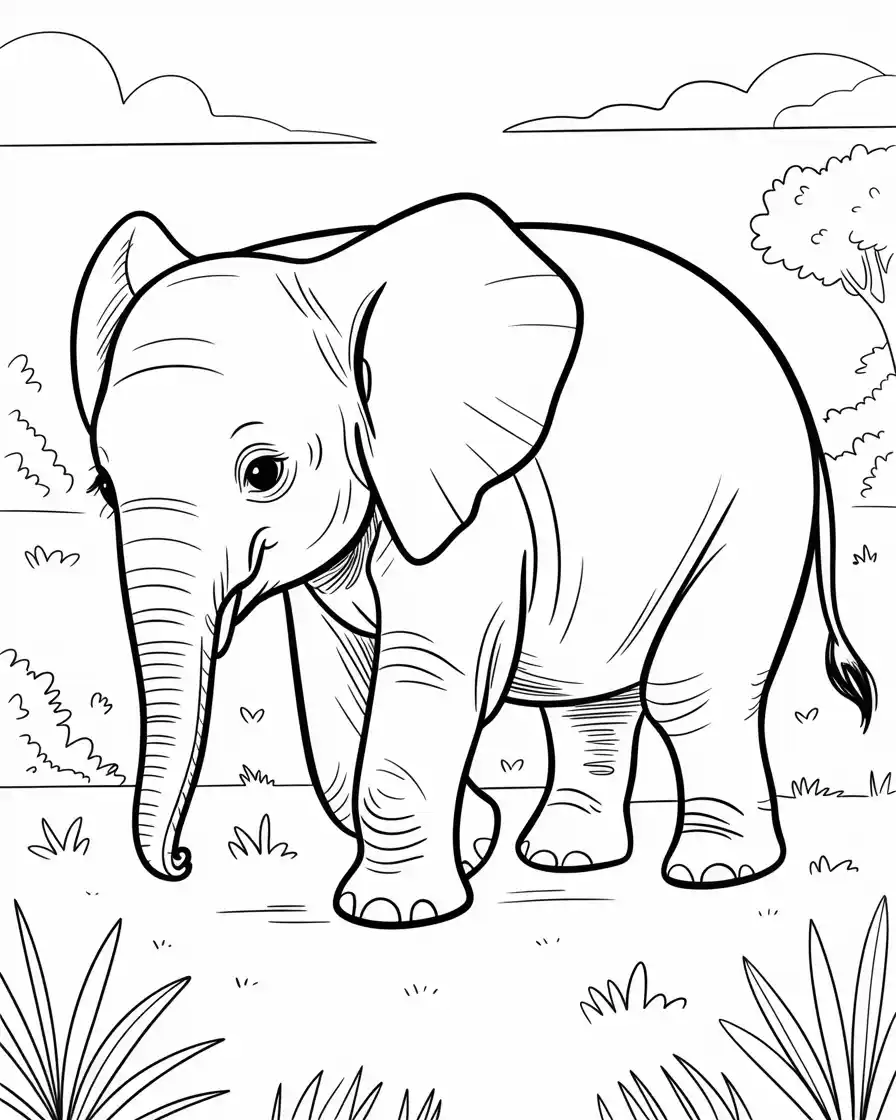 baby elephant learning to walk