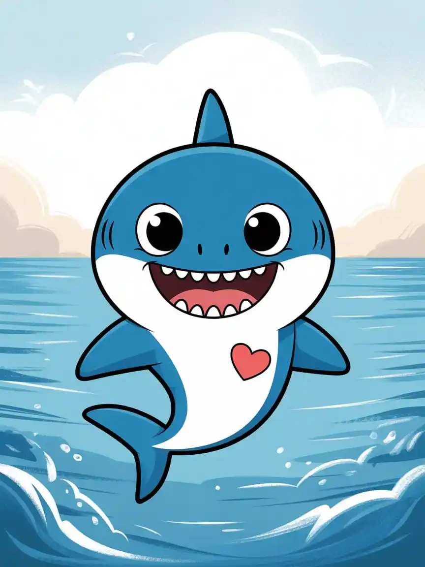 Printable Templates 24 baby shark coloring page icon