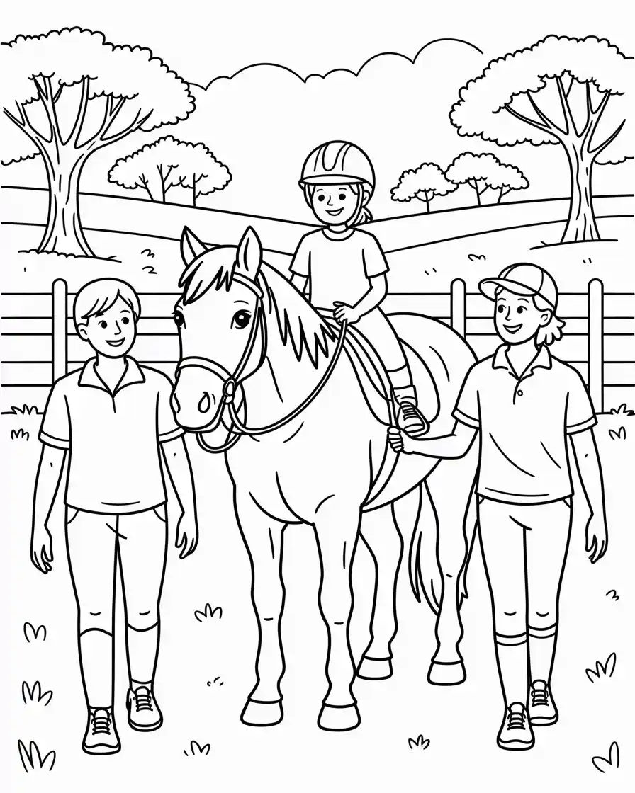 Horse Coloring Pages 15 coloring sheet of therapeutic horse riding