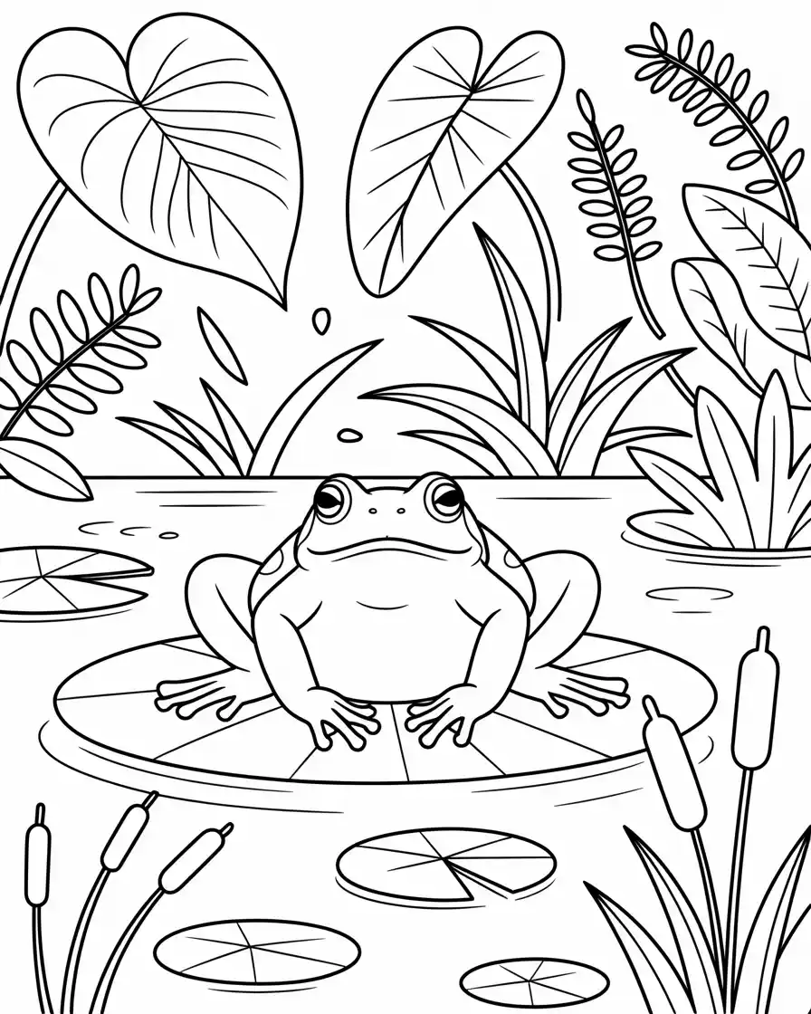 Frog Coloring Pages 7 crazy frog coloring page 1