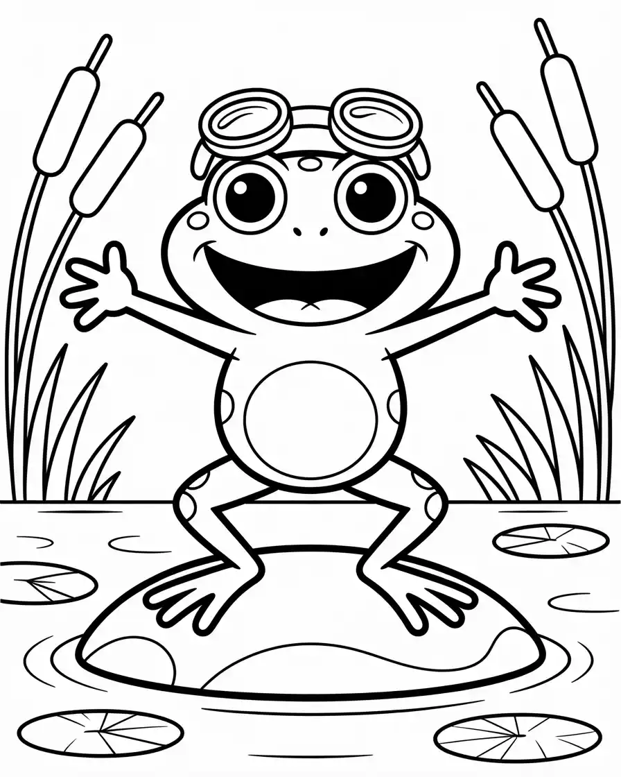 Frog Coloring Pages 8 crazy frog coloring page 2