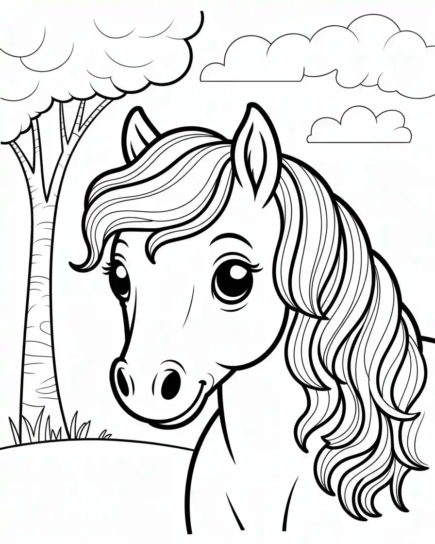 Horse Coloring Pages 18 cute miniature horse to color 1